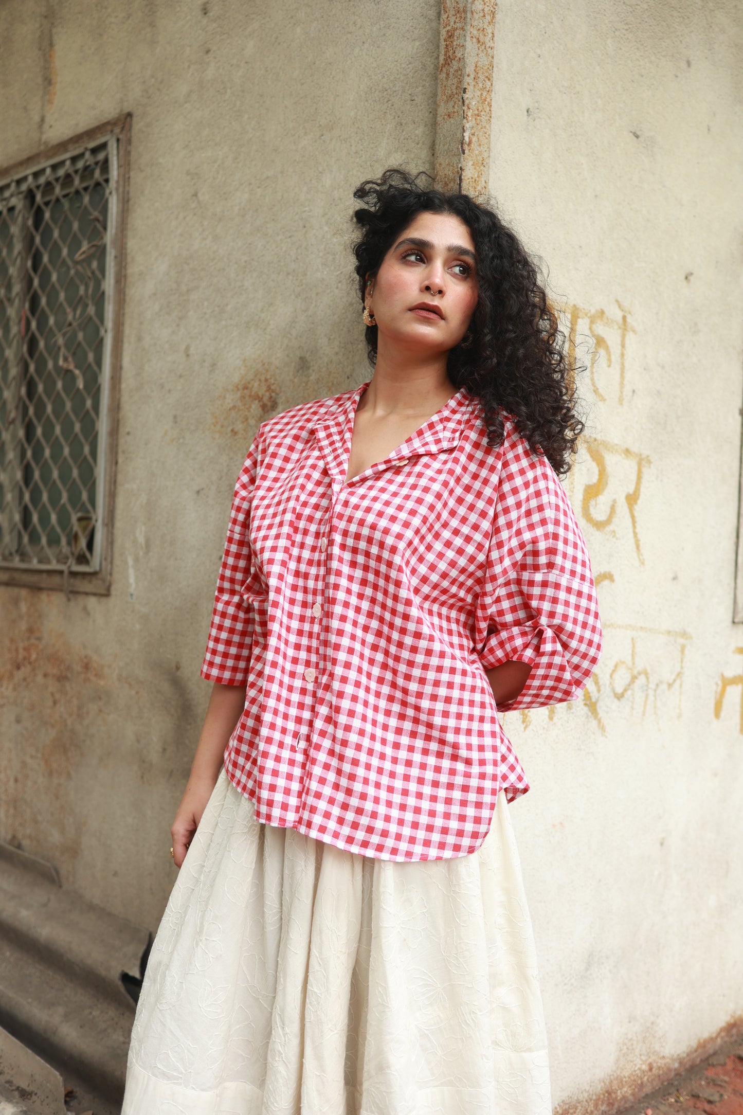 Basic Bougee Shirt (Red Gingham)