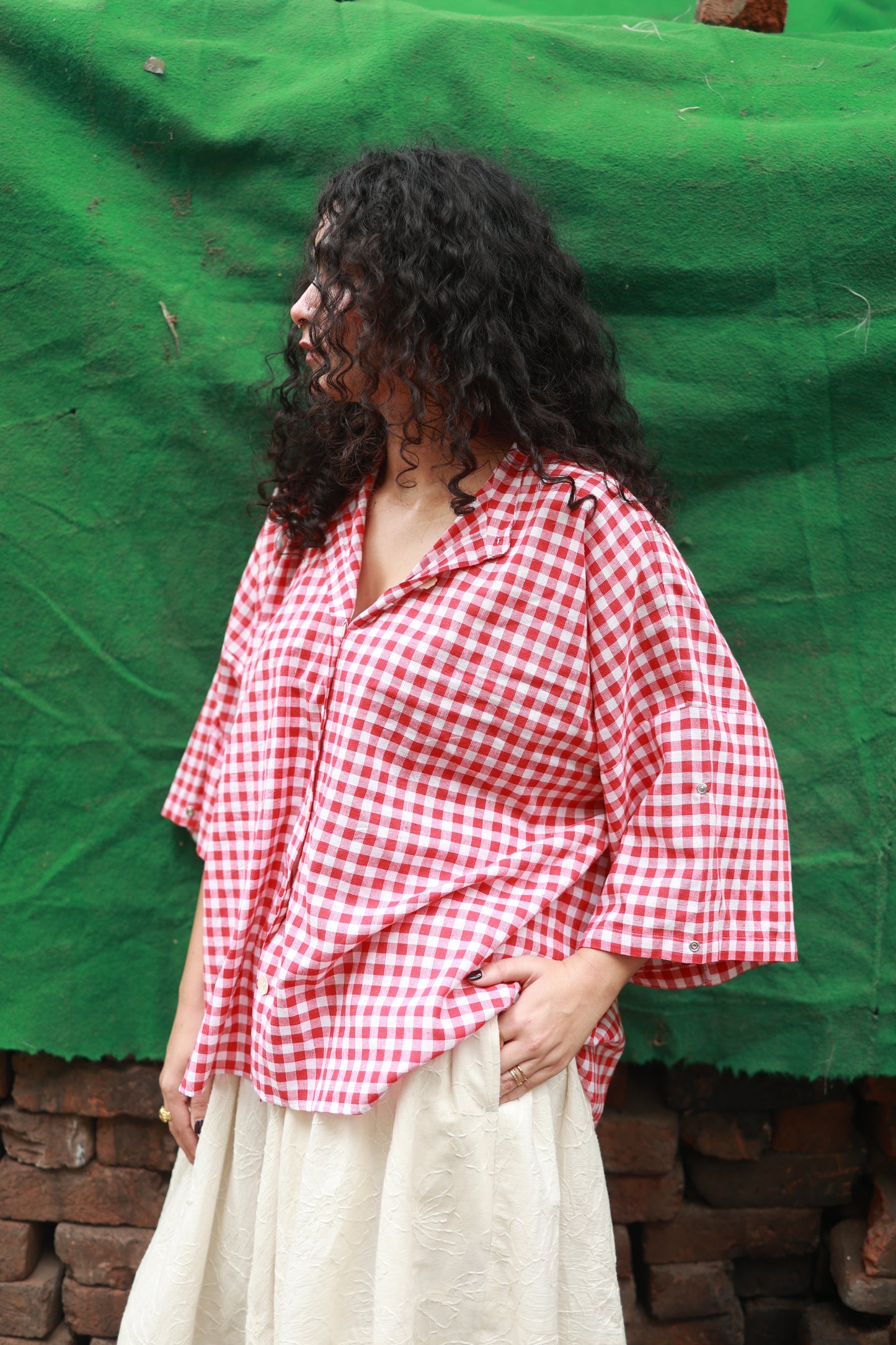 Basic Bougee Shirt (Red Gingham)