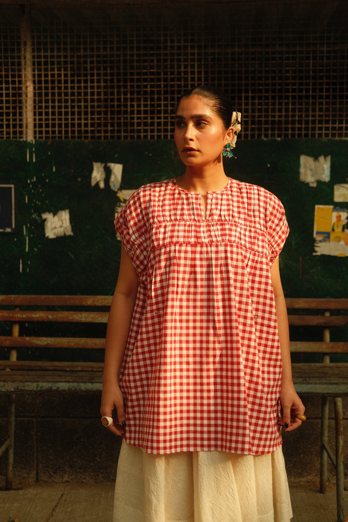 Snap it Top (Red Gingham)