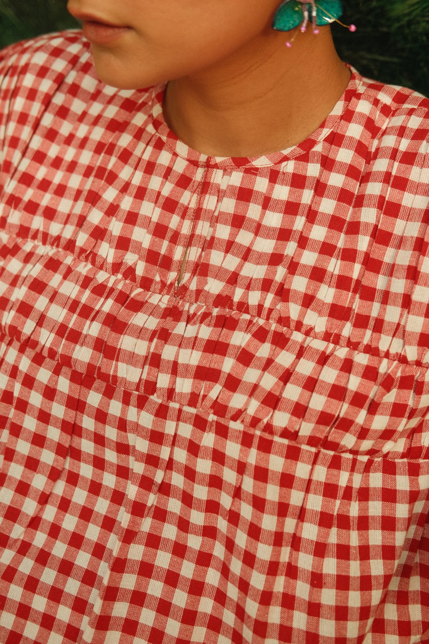 Snap it Top (Red Gingham)