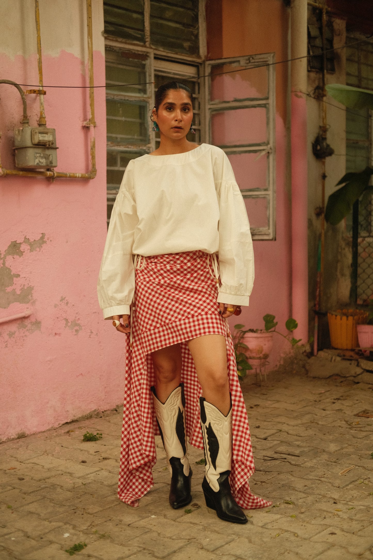 Half-Baked Skirt (Red Gingham)