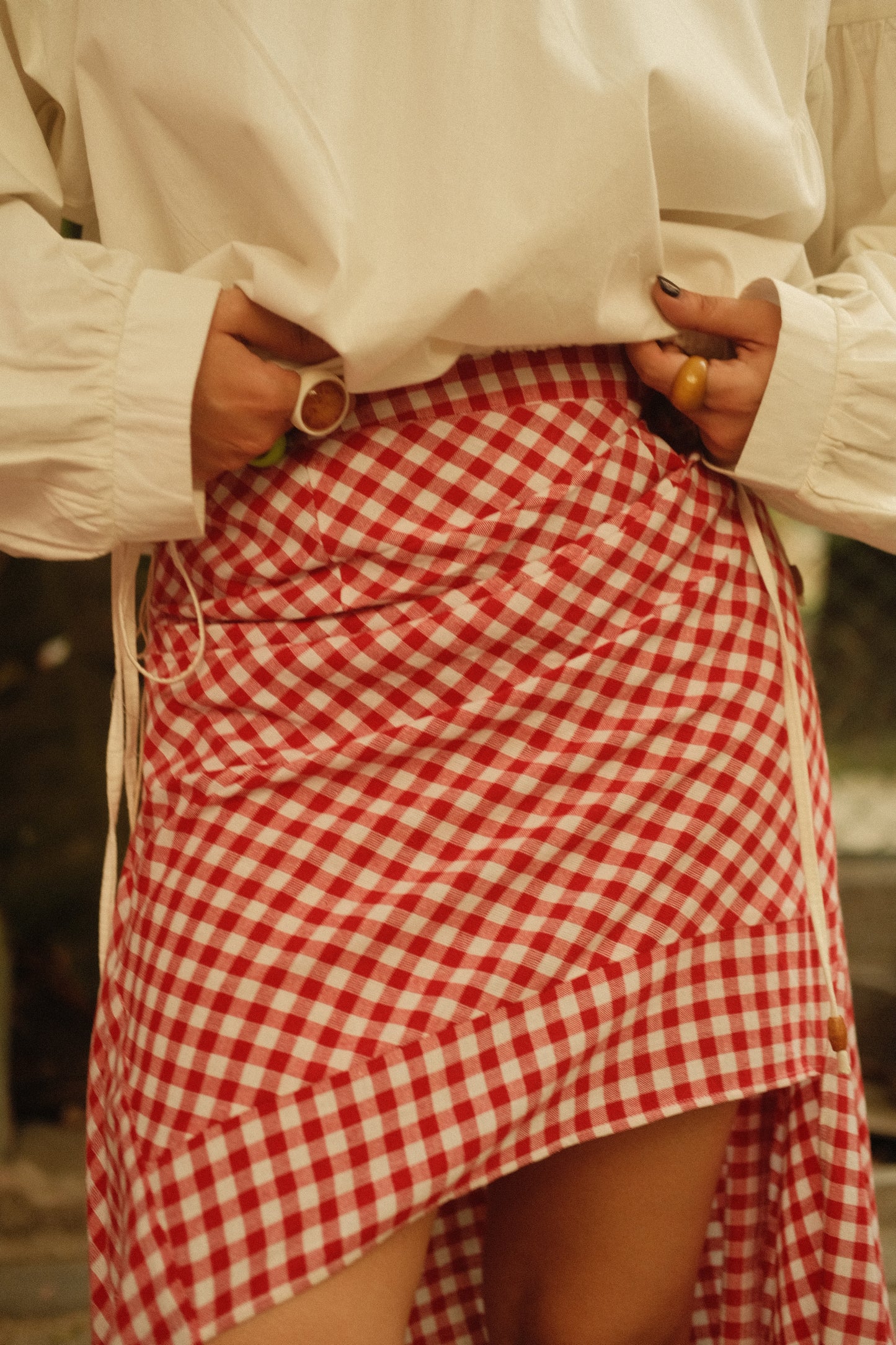 Half-Baked Skirt (Red Gingham)