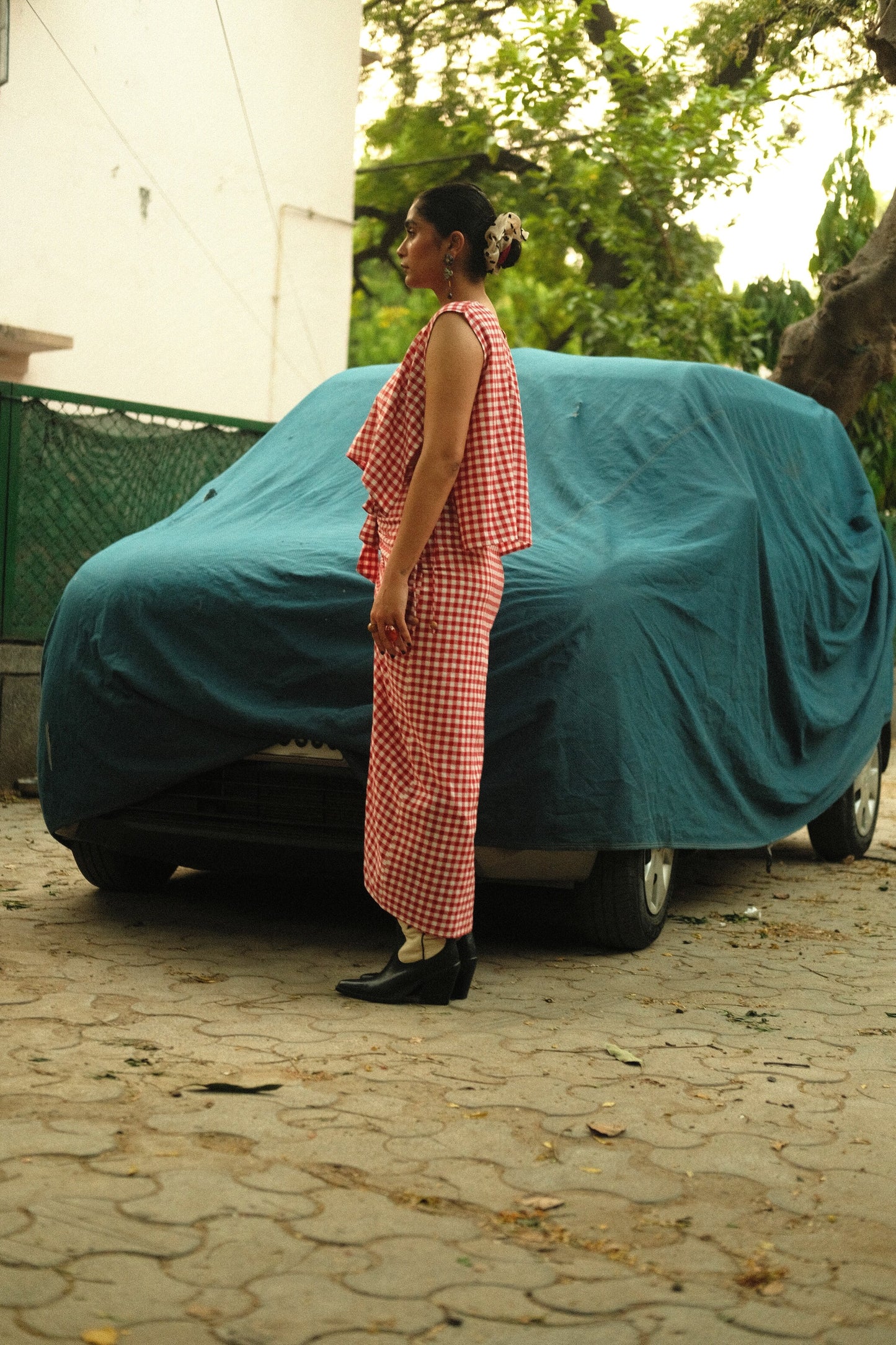 Off-Script Skirt (Red Gingham)