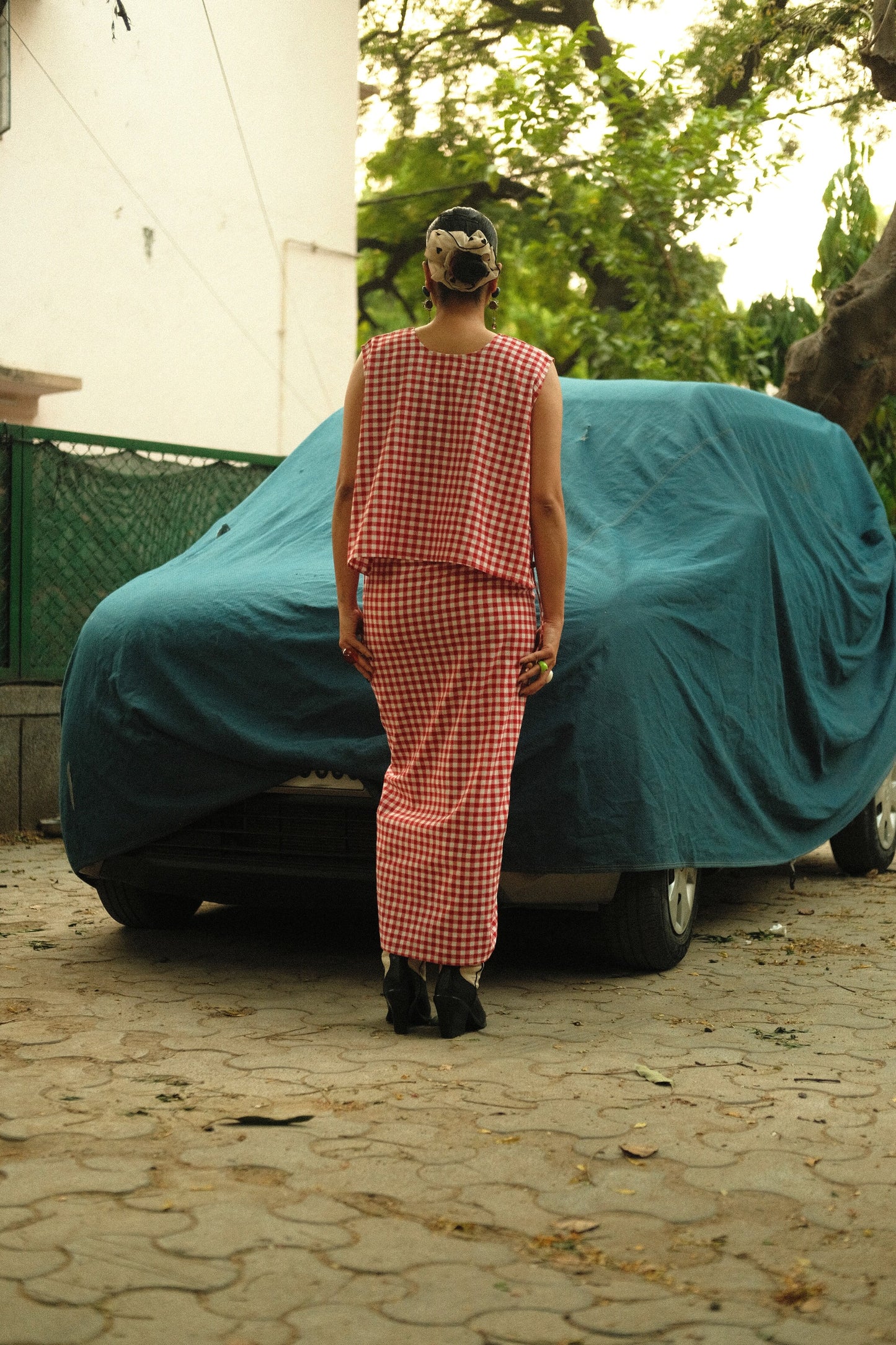 Off-Script Skirt (Red Gingham)