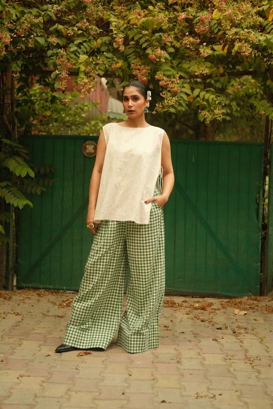 Stand-Proof Pants (Green Gingham)