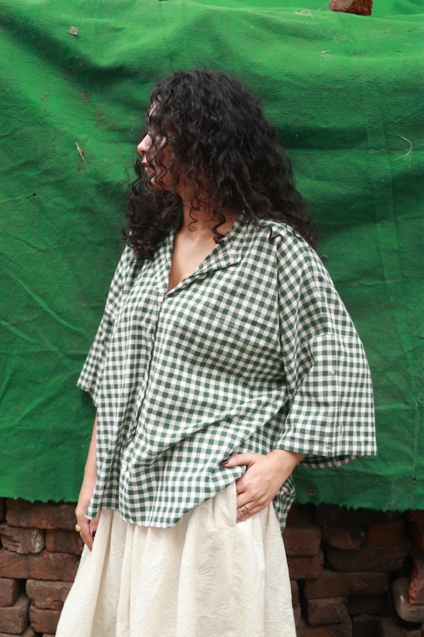 Basic Bougee Shirt (Green Gingham)