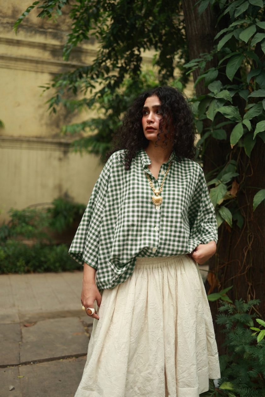 Basic Bougee Shirt (Green Gingham)
