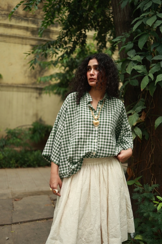 Basic Bougee Shirt (Green Gingham)