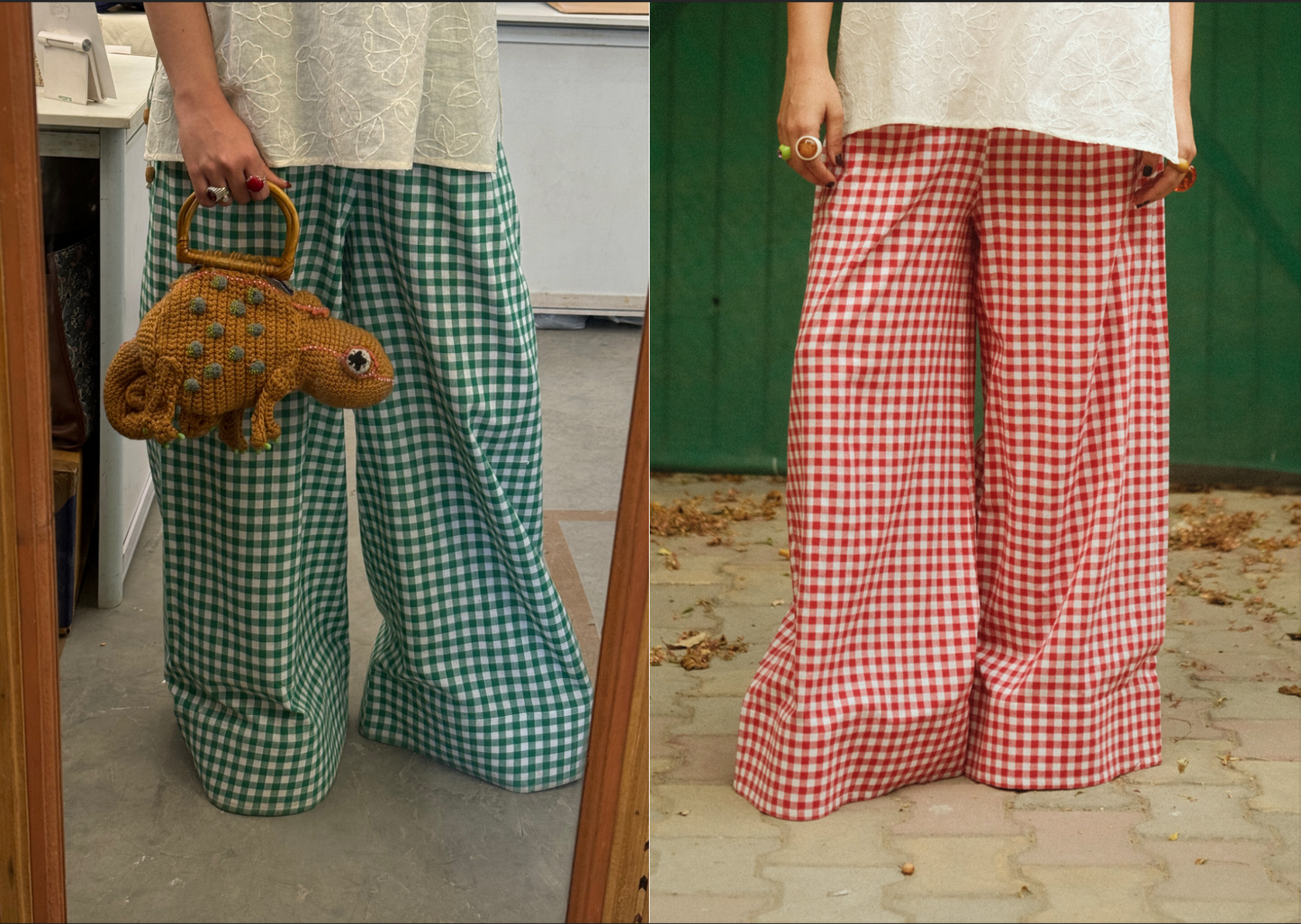 Stand-Proof Pants (Green Gingham)